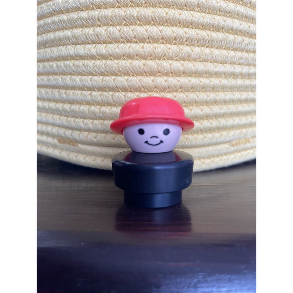 Fisher Price Little People 1990 Chunky Figure Firefighter Fire Man Toy Vintage